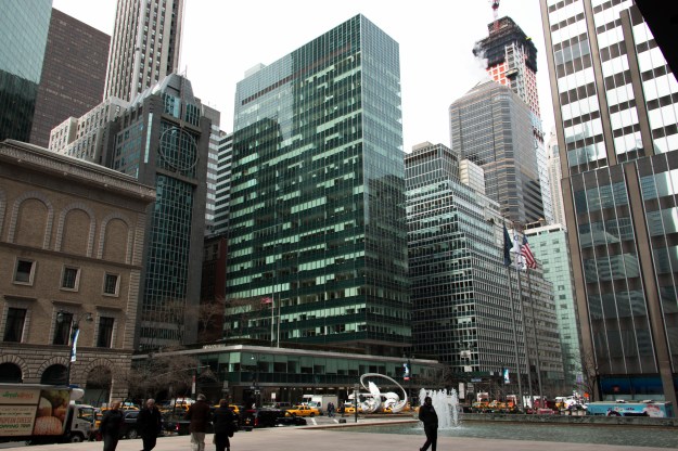Lever House as shot from the Seagram's Building Plaza